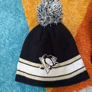 Pittsburgh Penguins Fleury NHL Black and Gold Knit Hat